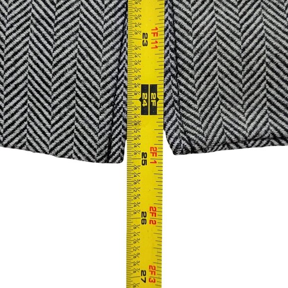 Banana Republic Women’s 10 Wool Blend Herringbone Grey Full Zip Lined Jacket - Picture 3 of 12